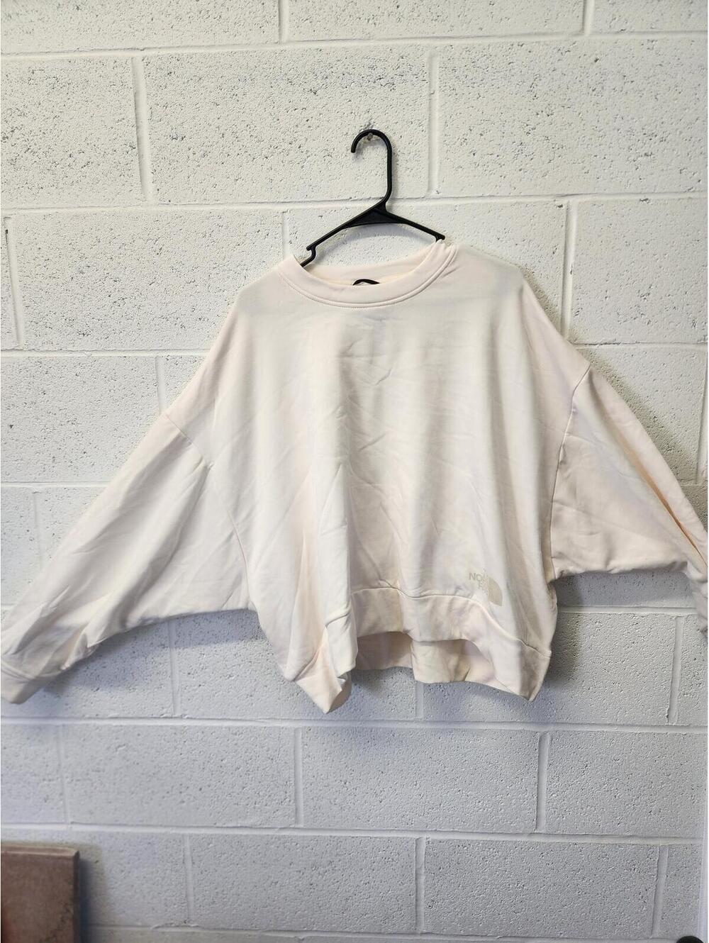 The North Face Size XXL Oversized Cream Sweatshirt